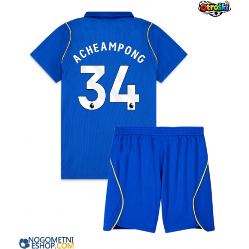 Otroški Nogometni dresi Chelsea Josh Acheampong #34 Domači 2026-27 Kratek Rokav (+ Kratke hlače)